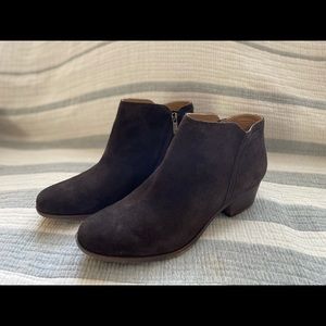 Lucky brand dark chocolate suede booties- women’s size 8.5.